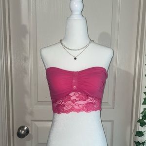 pink tube top